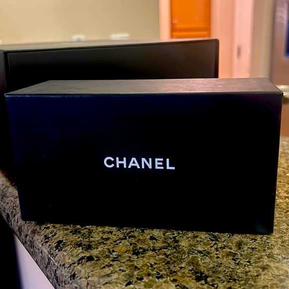 NEW CHANEL Square Black Sunglasses with box, case and original purchase receipt - Picture 1 of 7